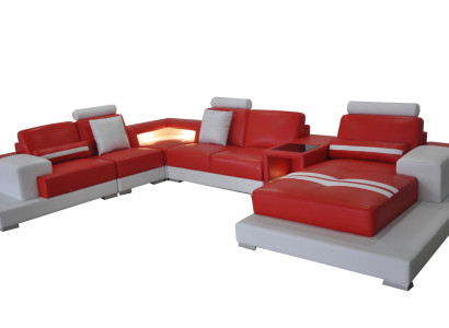 Leather Sofa Couch Living landscape Corner Suite Decorative Design Modern Sofa