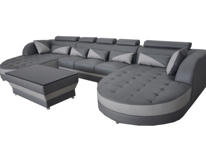 Leather Sofa Modern Couch Upholstery Design Living landscape + Table