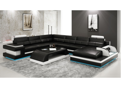Modern Corner sofa Couch Upholstery Corner suite Living landscape Sofa Corner Suite + USB