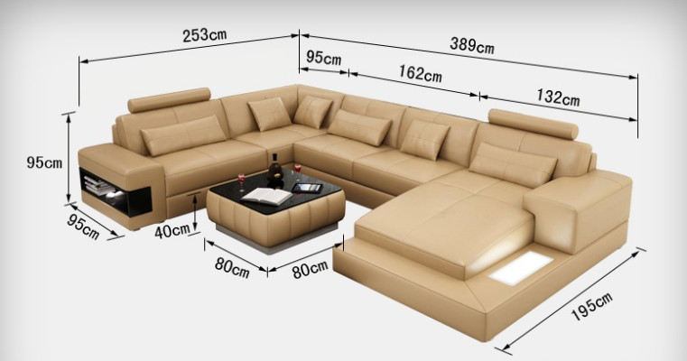 XXL leather sofa with USB,Living landscape Corner sofa Design Sofa Suite Corner sofa new