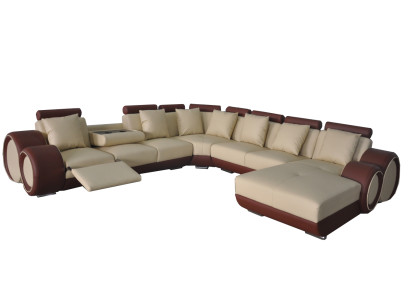 Sofa Leather sofa Corner sofa Living landscape Couch Upholstery Sitting area Corner suite +USB