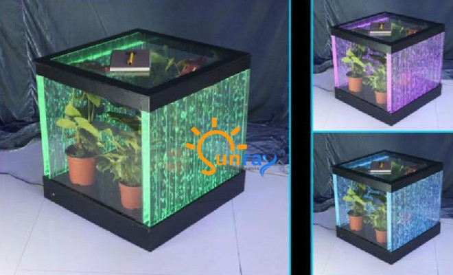 Design Table Coffee table Water Columns Column Sofa Tables LED Illuminated