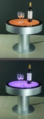 Design Table Coffee table Water Column Column Water Sofa LED Illuminated