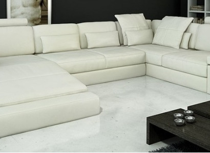 Design Leather Sofa Sofa Couch Upholstery Living landscape XXL Big Corner sofa Corner with USB