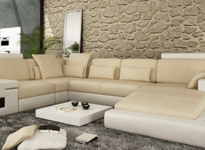 Big Sofa Living landscape Leather Sofa Upholstery Seat Corner Couch Suite Sofas with USB