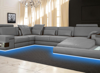 Large sofa Living landscape Leather sofa with USB Design Sofa Couch Upholstery Corner sofa