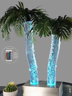 Led water columns palm tree artificial plant plant water columns columns