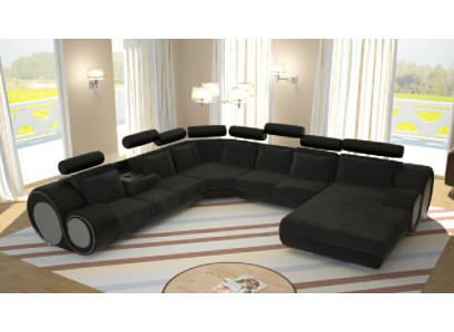 Sofa Designer Living landscape U-shape Couch Corner sofa Upholstery Suite Corner suite