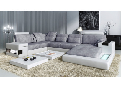 Leather U-shape Living landscape Upholstery Corner sofa Couch Leather Sofa Corner sofa Corner sofa