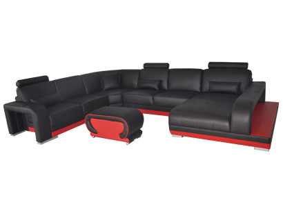 Living Couch Leather Sofa Landscape Seat Upholstery Suite Corner Sofas Sets new