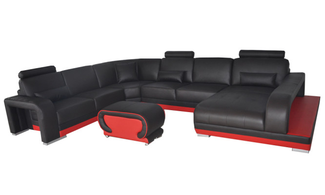 Sofa Corner sofa Design Upholstery Corner sofa Living landscape Corner suite Couch U-shape +USB