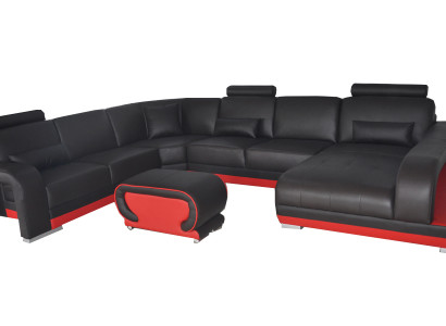 Sofa Corner sofa Design Upholstery Corner sofa Living landscape Corner suite Couch U-shape +USB