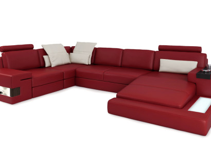Elegant designer corner sofa in U-shape – experience an exclusive living feeling