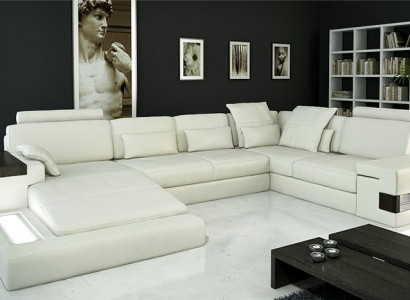 Design Leather Sofa Sofa Couch Upholstery Living landscape XXL Big Corner sofa Corner Bellini