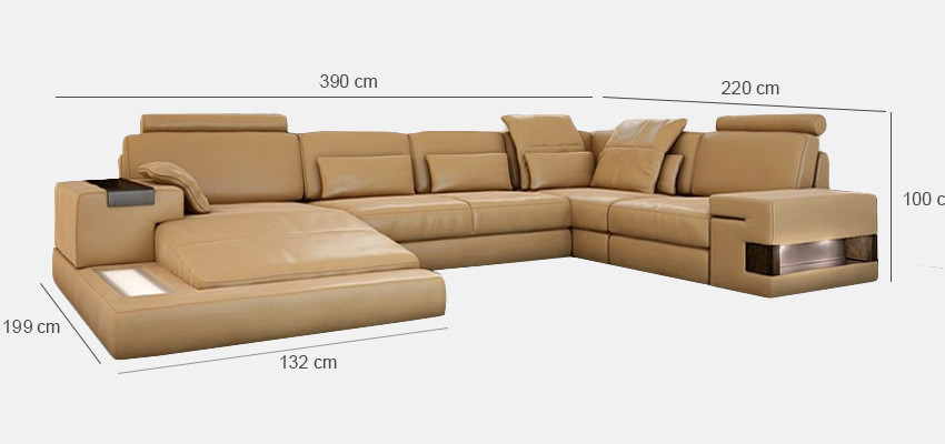 Design Leather Sofa Sofa Couch Upholstery Living landscape XXL Big Corner sofa Corner Bellini