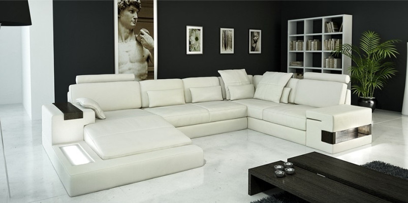 Living landscape Upholstery Couch Suite XXL Big Sofa Bellini Design Leather Sofa new