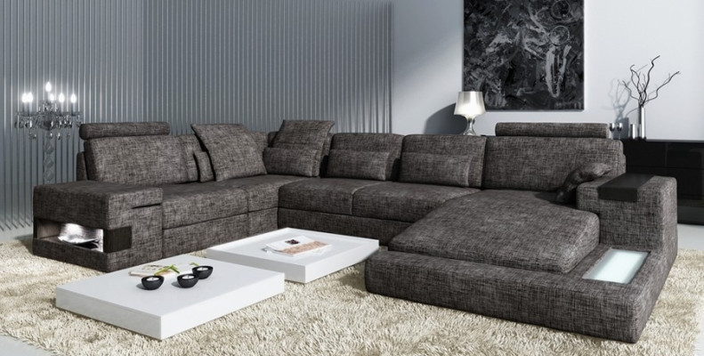 Living landscape Upholstery Couch Suite XXL Big Sofa Bellini Design Leather Sofa new