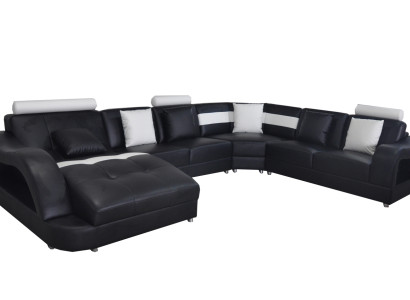 Leather Sofa Couch Living landscape Corner Suite Design Modern Sofas U-shape Couches