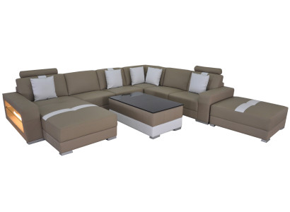 Leather Sofa Decorative Couch Living landscape Corner Suite Design Modern Sofa