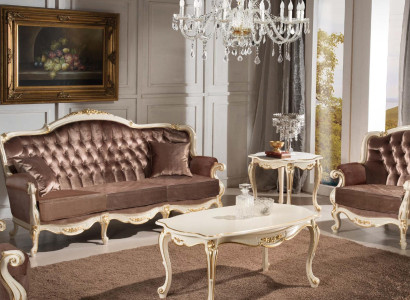 Classic s Living room Furniture Couch Sofa Armchair Coffee table Side table 4pcs