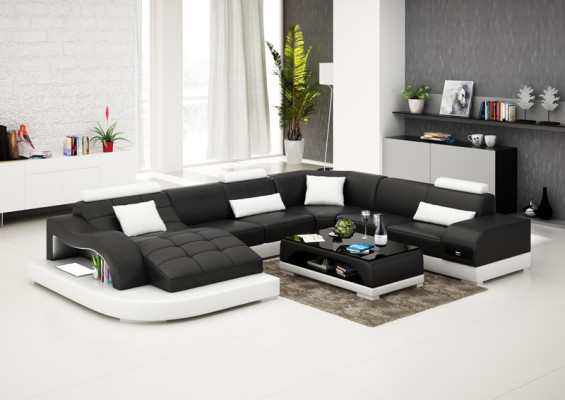 Leather Sofa Modern Couch Living landscape Corner sofa Corner Decor Design Suite