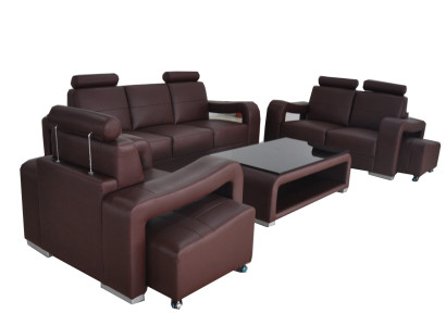 3+2+1 Suite Leather Sofa Couch Upholstery Couches Sofas Luxury new Living landscape