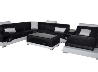 Leather Corner Sofa Corner Living landscape Suite Design Modern Couch Sofas U-shape G8009