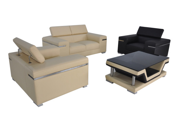 Modern XXL Couch Living landscape Leather Sofa with USB Sofa Suite 2+1+1+Table new