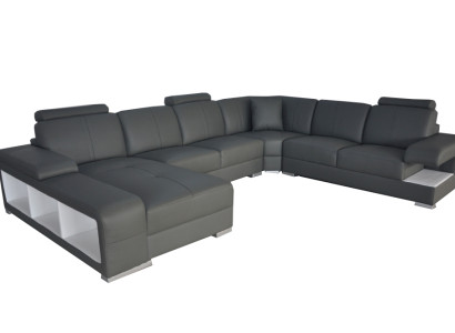 Leather sofa Couch Living landscape Suite Design Modern Corner Sofa U-shape new G8028