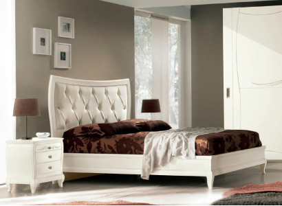 Bed Bedroom Set Bed 2x Bedside table Wood Classic Italian Furniture 3-piece