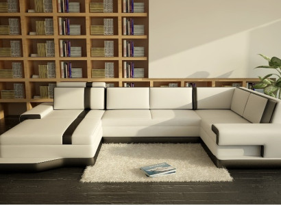 Design Big XXL U-shape Sofa Living landscape Couch Upholstery Corner sofa Seat Suite
