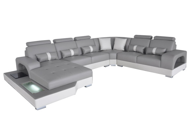 Leather Corner Sofa Corner Living landscape Suite Design Modern Couch