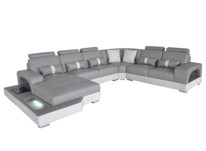 Leather Corner Sofa Corner Living landscape Suite Design Modern Couch