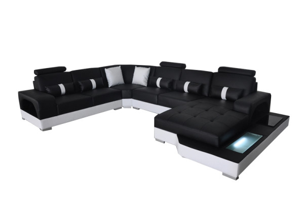 Leather Corner Sofa Corner Living landscape Suite Design Modern Couch