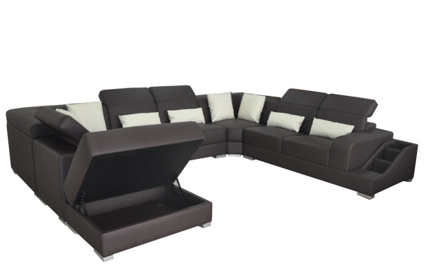 Leather Corner Sofa Corner Living landscape Suite Design Modern Couch U-shape G8008 Sofas