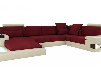 Leather sofa Designer Sofa U-shape Living landscape Couch Upholstery Corner sofa new