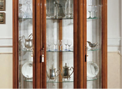 Showcases Glass Wardrobe Display case Living room Wood Sideboard Italian Furniture Shelf