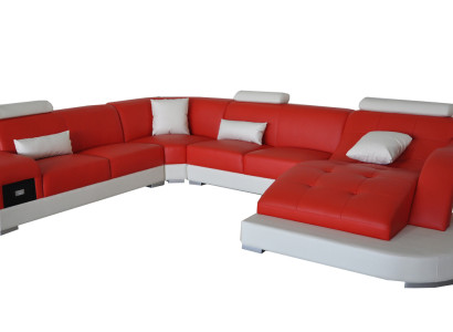 Leather Corner Sofa Corner Living landscape Suite Design Modern Couch new Sofas USB new