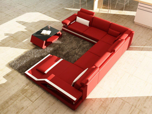 Living landscape Big Modern Leather Sofa + USB Patented new Designer Sofa Corner sofa