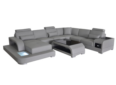 Corner Sofa Upholstery Couch Seat Corner Leather Suite Modern U-shape