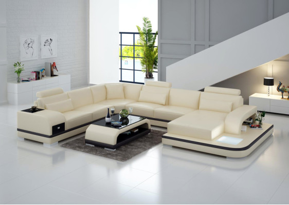 Corner Sofa Upholstery Couch Seat Corner Leather Suite Modern U-shape