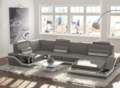 Living landscape Sofa Upholstery Couch Corner Corner sofa Suite Textile Fabric Leather Sofas