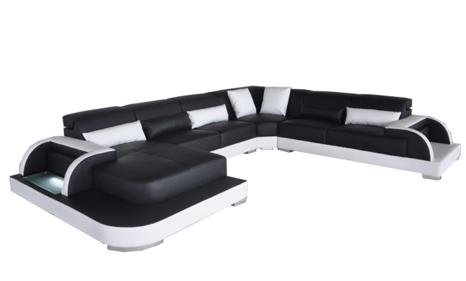 Leather Sofa Couch Living landscape Corner Suite Design Modern Sofas U-shape Couches