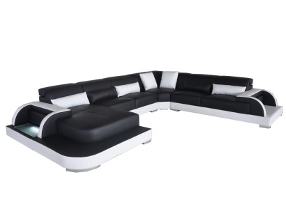 Leather Sofa Couch Living landscape Corner Suite Design Modern Sofas U-shape Couches