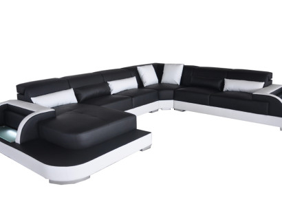 Leather Sofa Couch Living landscape Corner Suite Design Modern Sofas U-shape Couches