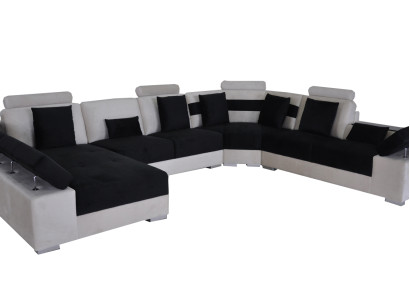 Leather sofa Couch Living landscape Corner Suite Design Modern Sofa U-shape K5014 new