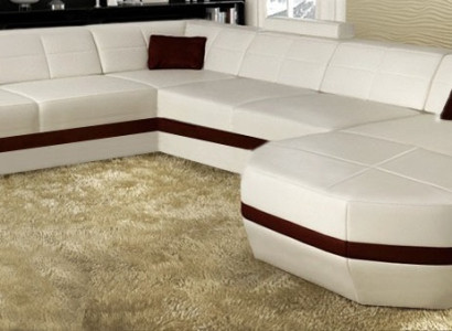 Leather sofa Couch Living landscape Corner sofa Eck Suite Design Modern Sofa C4011 new