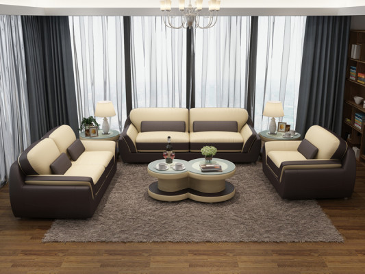 Leather sofa couch sofa set new 3+2+1 seater decor suite design modern