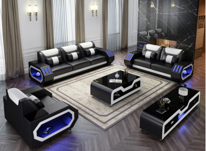 Sofa set Leather Upholstery Couch Set Sofa 3+2+1 Seater Suite G8046D Couches