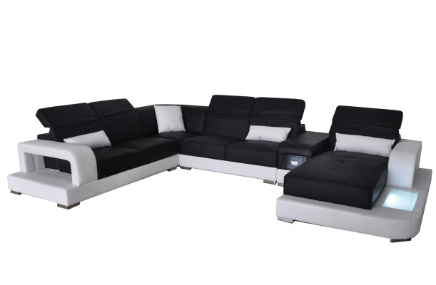 Leather Corner Sofa Corner Living landscape Suite Design Modern Couch Sofas U-shape G8006